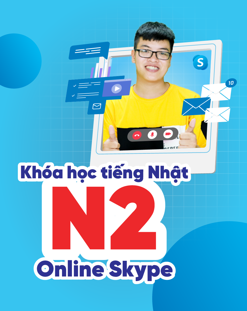 Khoá học tiếng Nhật N2 Online Skype